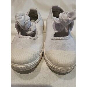 Chus From Spain Little Girl Shoes Size 29 (Eur) (US 11.5), White Canvas New